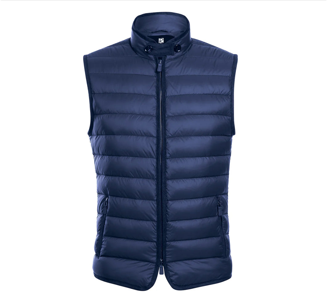 Jonathan Nylon Puffer Vest - Navy 831-10