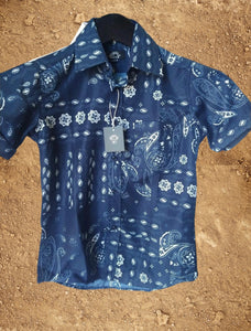 Boys SS  Bandana Button Up Shirt