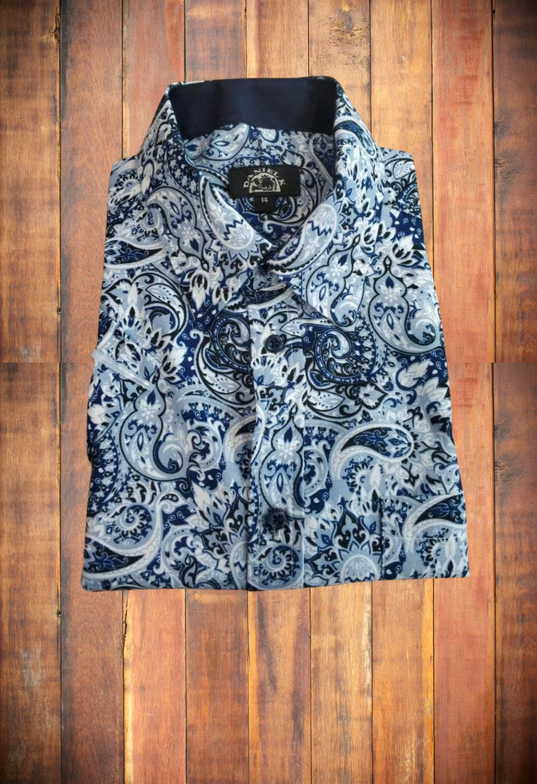 Mens SS Paisley Button Up Shirt