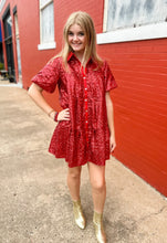 Load image into Gallery viewer, Glitzy Girl Button Up Dress- Res