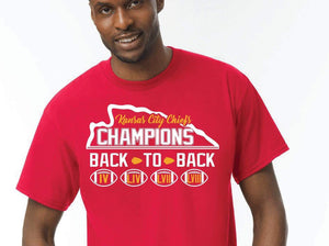 Back to Back Champs Shirt-Red
