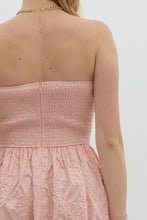 Load image into Gallery viewer, Jaquard Strapless Midi-Blush