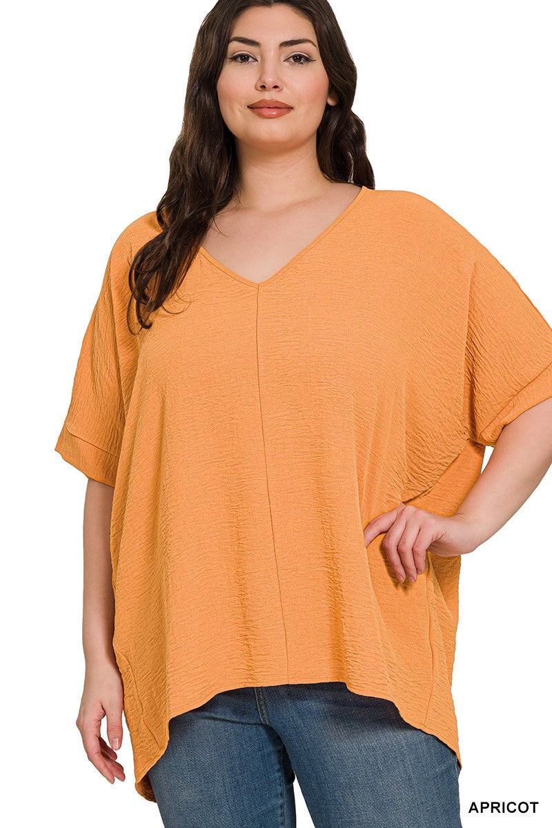 Airflow Dolman Sleeve Blouse -Apricot