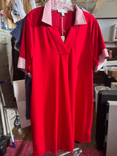 Load image into Gallery viewer, Stripe Detail Knit Dress -Red