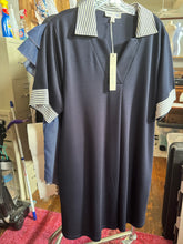 Load image into Gallery viewer, Stripe Detail Knit Dress -navy
