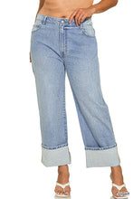 Load image into Gallery viewer, Wide Cuff Denim Pant- Light Wash