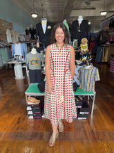 Load image into Gallery viewer, Auburn Polka Dots Dress- Ecru/Auburn
