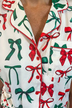 Load image into Gallery viewer, PRE-ORDER 🎄Luxe PJ Set-Classic Christmas Bows🎁