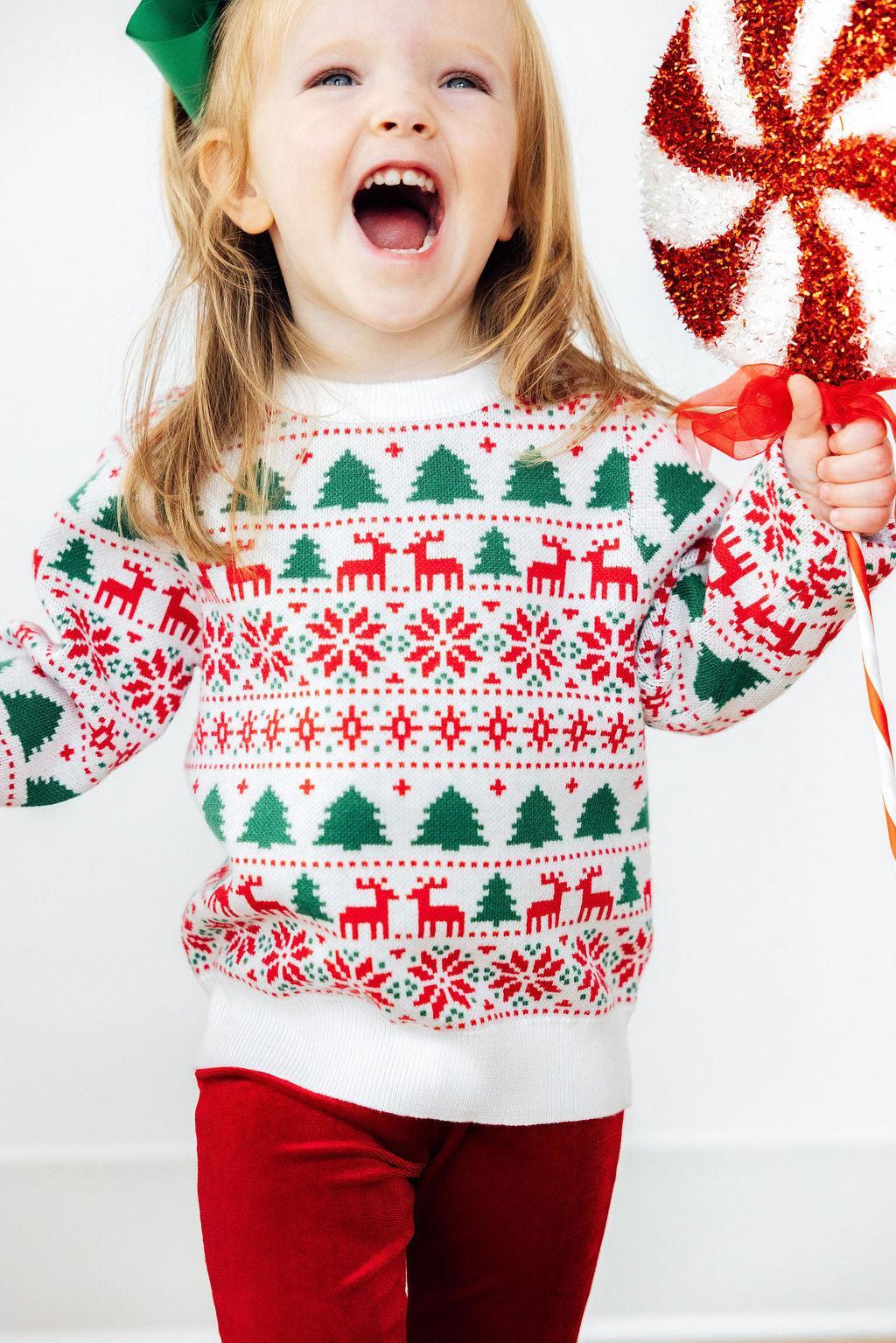 Kids Reindeer Kisses Sweater