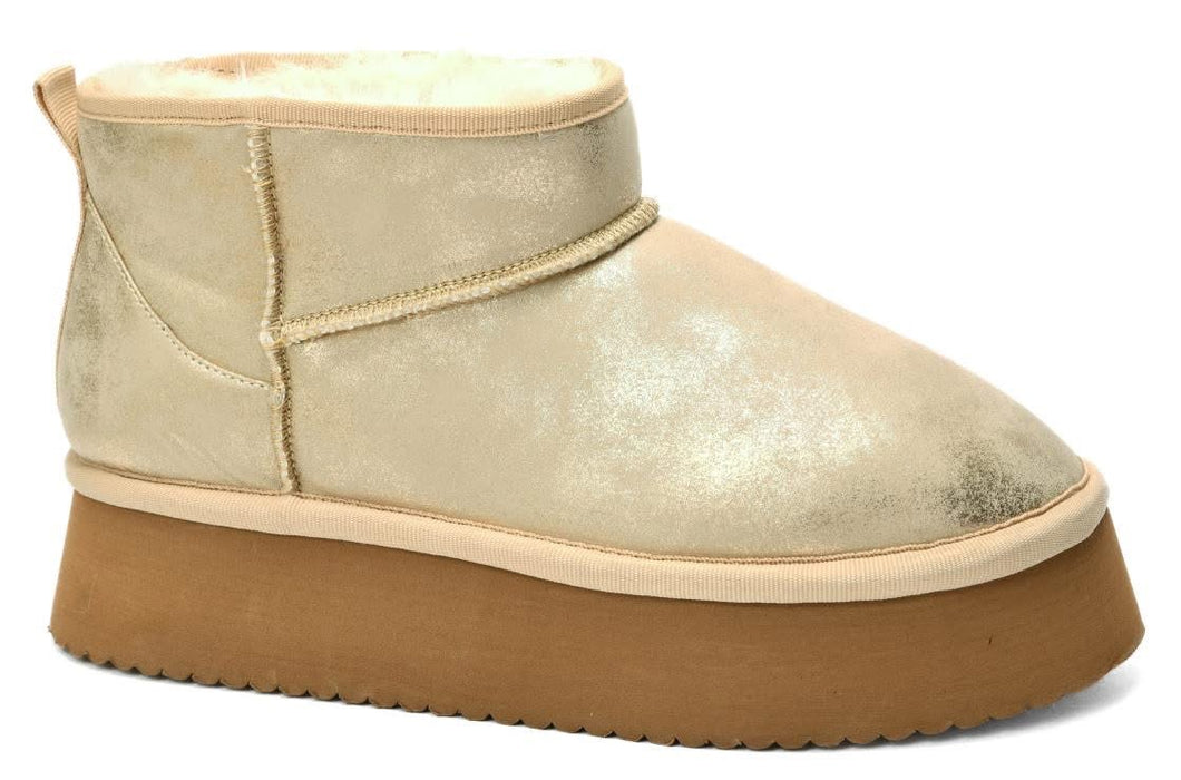 Room Service Bootie -Metallic Gold