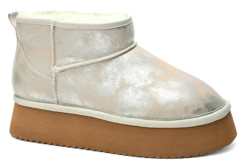 Room Service Bootie -Metallic Silver