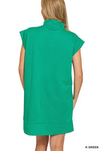 Load image into Gallery viewer, Jacquard 1/4 Zip Dress- Kelly Green