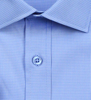 Easy Care Slim Shirt with Lycra SS211 - Blue Soft Check