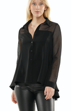 Load image into Gallery viewer, Lux Mesh Sleeve Blouse