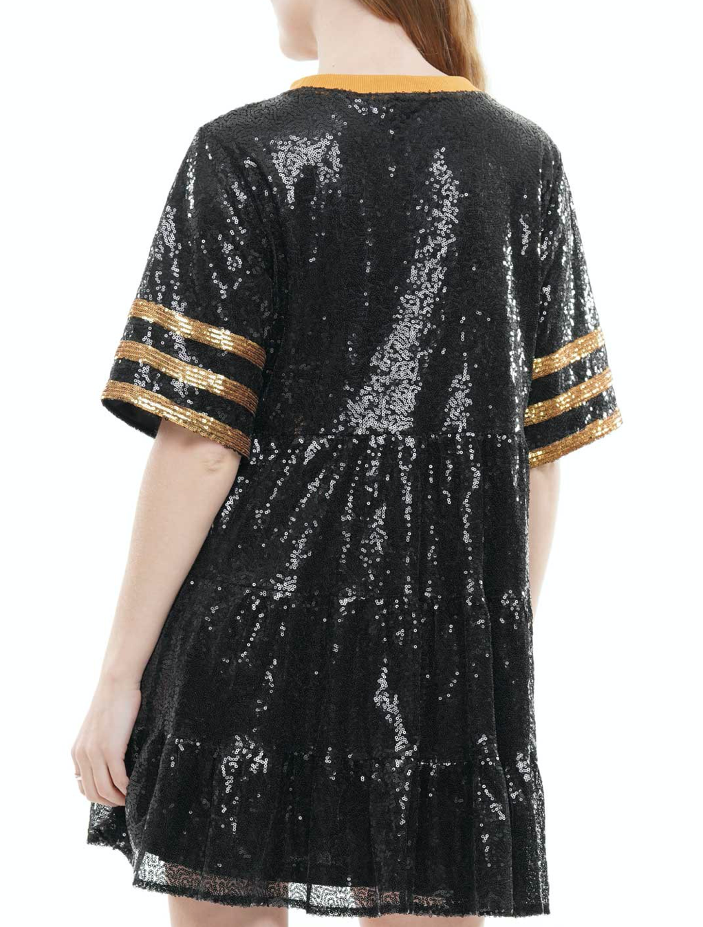 Game Day Sequin Dress - Black and Gold Game Day Sequin Dress - Black and Gold