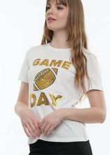 Load image into Gallery viewer, Game Day Football Tee -White and Gold