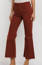 Load image into Gallery viewer, High Rise Kick Flare Jean - Redwood