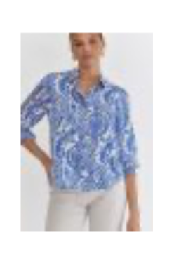 Large Paisley Blouse- Blue