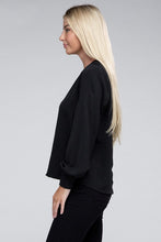 Load image into Gallery viewer, Woven Airflow V-Neck Long Sleeve Top