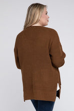 Load image into Gallery viewer, Plus Low Gauge Waffle Open Cardigan Sweater