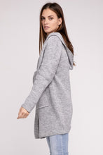 Load image into Gallery viewer, Hooded Open Front Sweater Cardigan