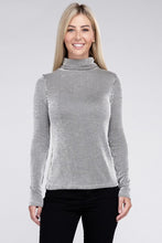 Load image into Gallery viewer, Ribbed Turtle Neck Long Sleeve Top