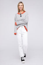 Load image into Gallery viewer, Contrast Trimmed Striped Pullover Knit