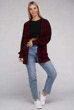 Load image into Gallery viewer, Low Gauge Waffle Open Cardigan Sweater