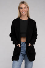 Load image into Gallery viewer, Low Gauge Waffle Open Cardigan Sweater