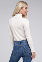 Load image into Gallery viewer, Ribbed Turtle Neck Long Sleeve Top