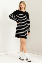 Load image into Gallery viewer, Casually Chic Striped Sweater Dress