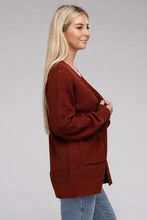 Load image into Gallery viewer, Low Gauge Waffle Open Cardigan Sweater