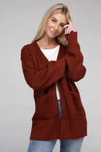 Load image into Gallery viewer, Low Gauge Waffle Open Cardigan Sweater