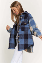 Load image into Gallery viewer, Plaid Chest Pocket Detail Shacket