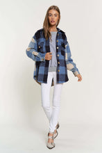 Load image into Gallery viewer, Plaid Chest Pocket Detail Shacket