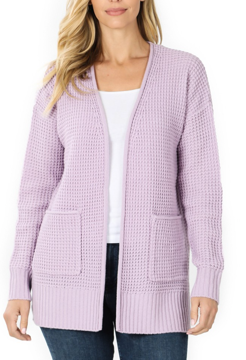 Spring Sweater Cardigan -Lavender