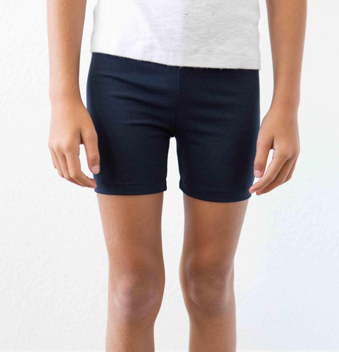 Girls Navy Twirl Shorts