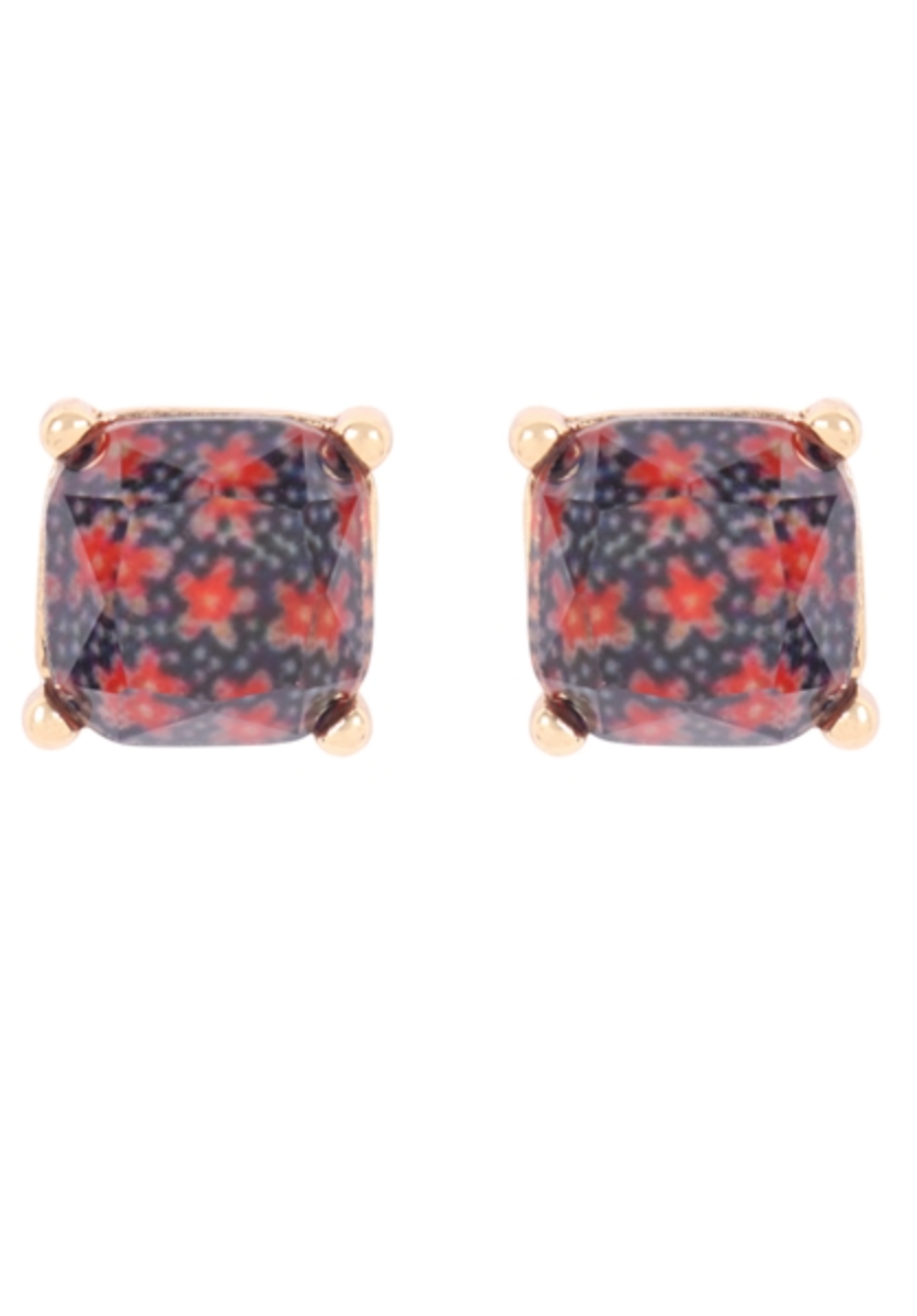 American Flower Glass Studs