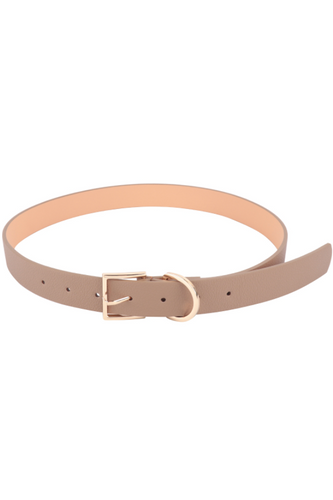 Faux Leather Belt -Tan