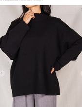 Load image into Gallery viewer, Lux Turtle Neck Sweater - Black