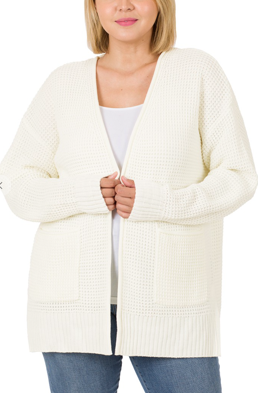 Curvy Gal Cardigan Sweater - Ivory