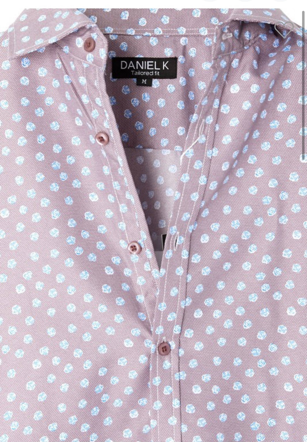 Men’s Spring Button Up Lavender and Blue
